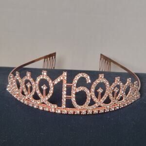 Sweet 16 Tiara Birthday Rhinestone Crown for Girls